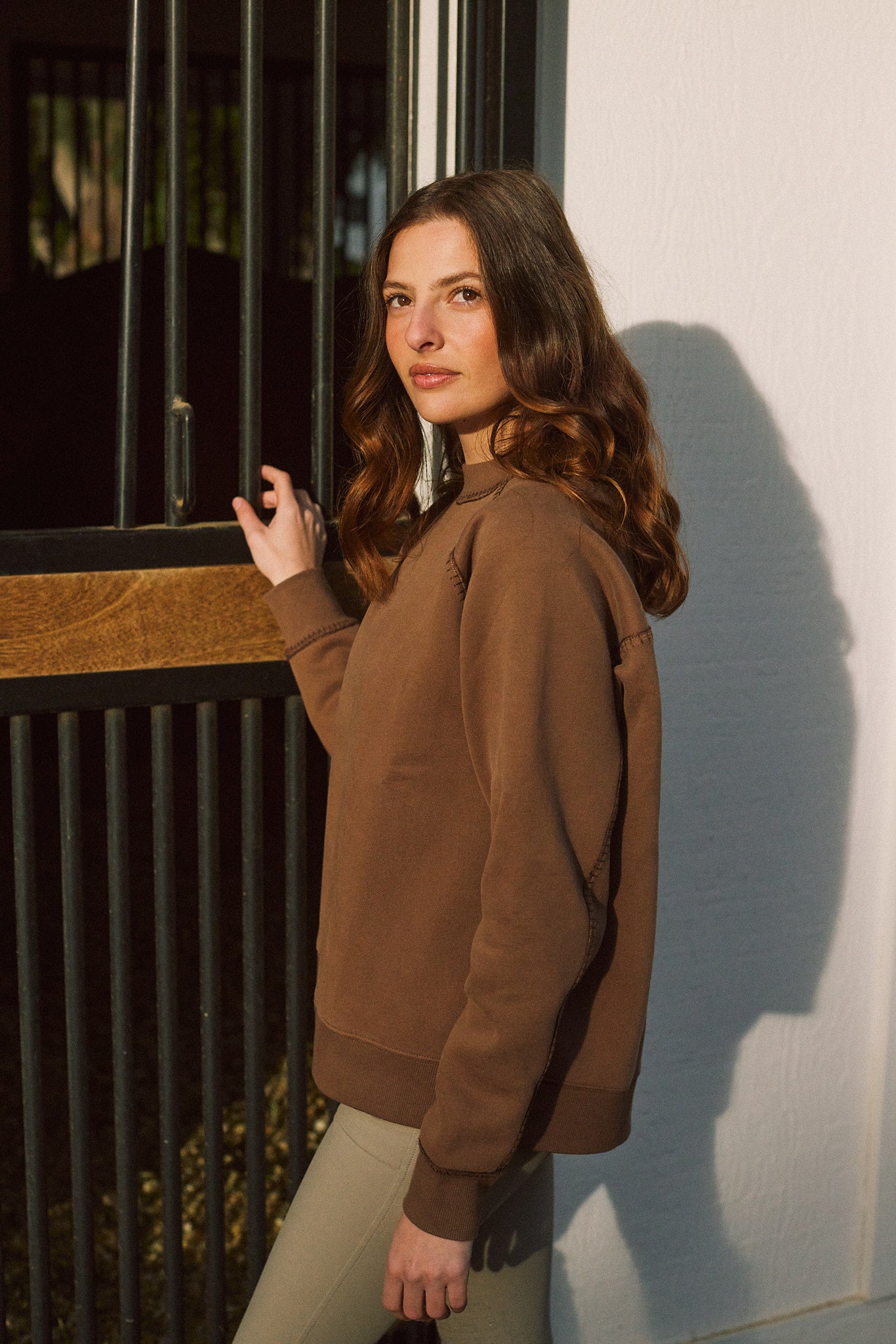 Whitney | Cotton Whipstitch | Over-sized Crewneck Sweatshirt | Teddy