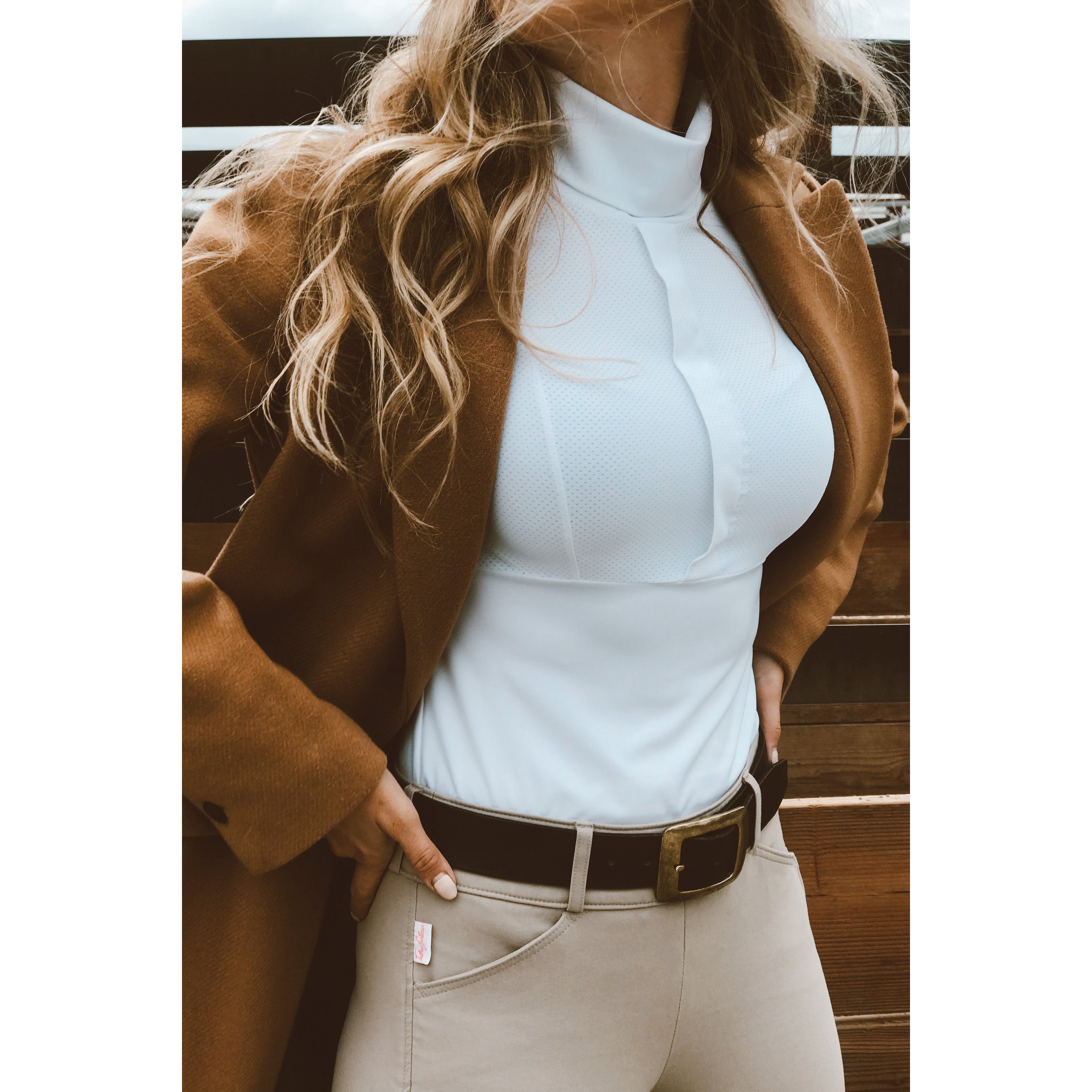 Haley | Lightweight UV Riding Baselayer | Bright White
