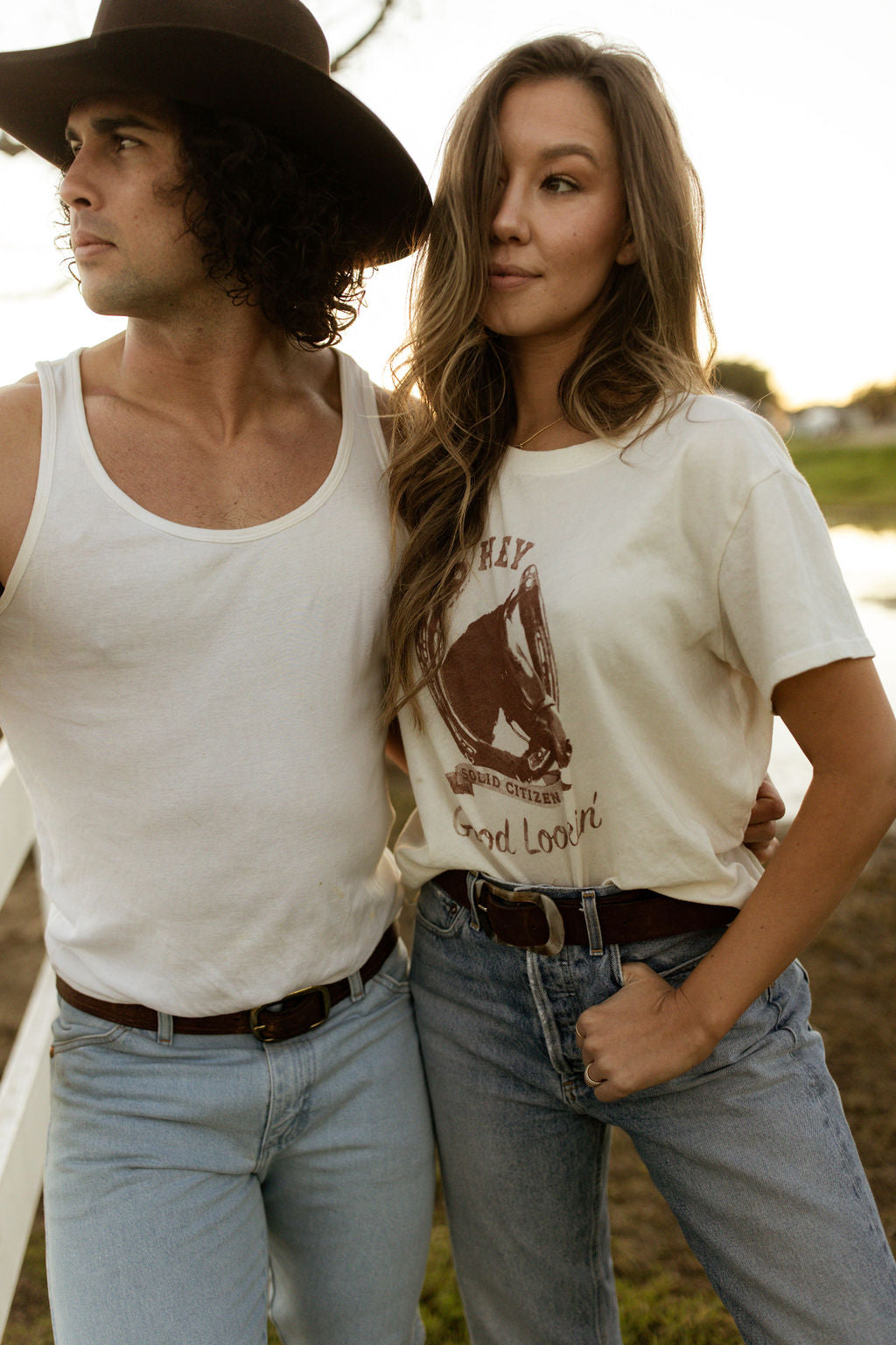 Hey Good Lookin | Equestrian Vintage Tee | Natural Cotton