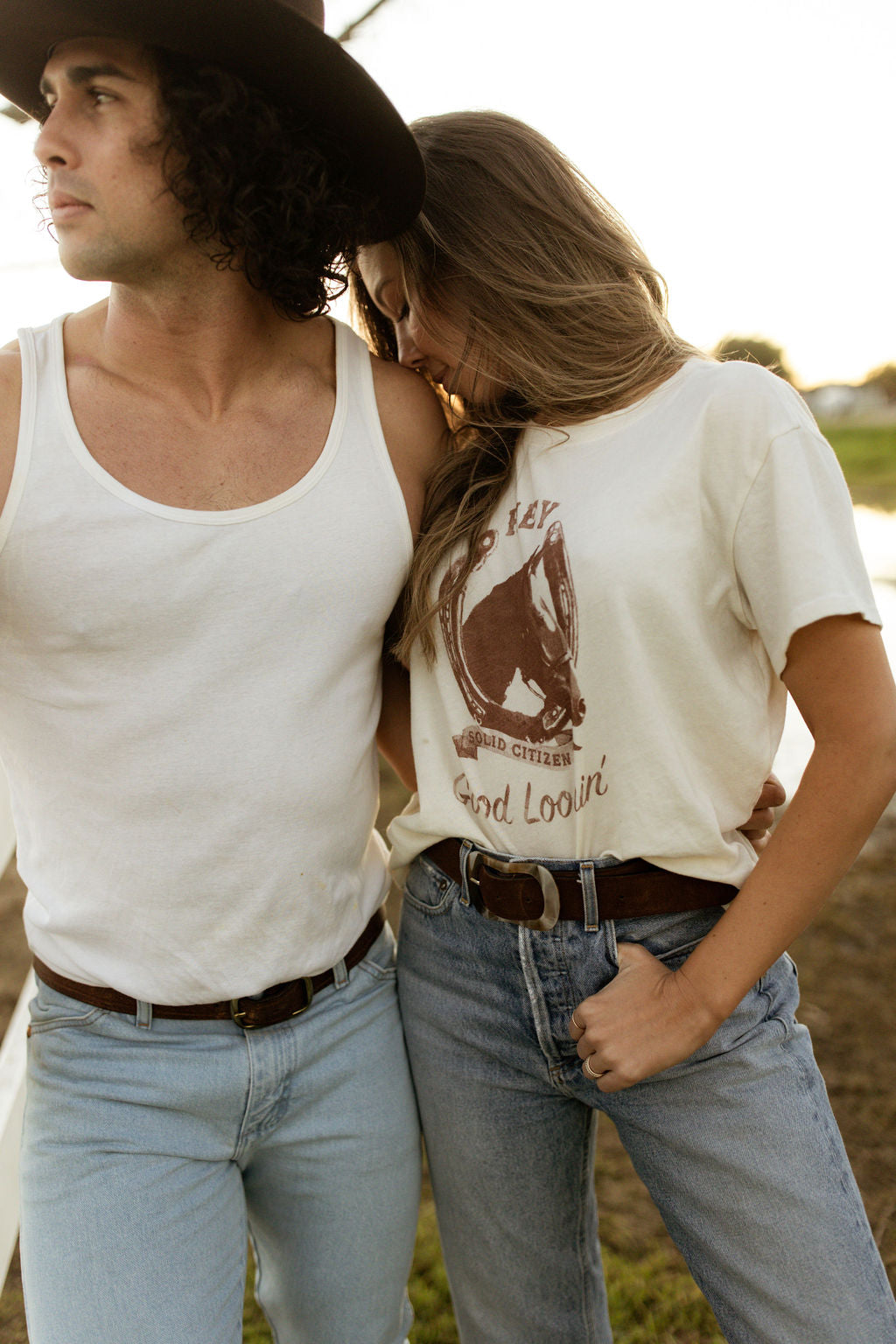 Hey Good Lookin | Equestrian Vintage Tee | Natural Cotton