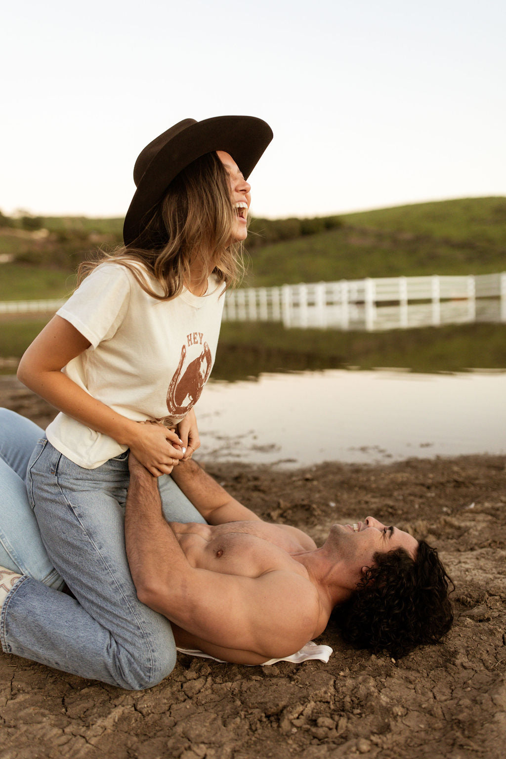 Hey Good Lookin | Equestrian Vintage Tee | Natural Cotton