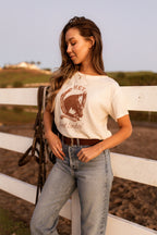 Hey Good Lookin | Equestrian Vintage Tee | Natural Cotton