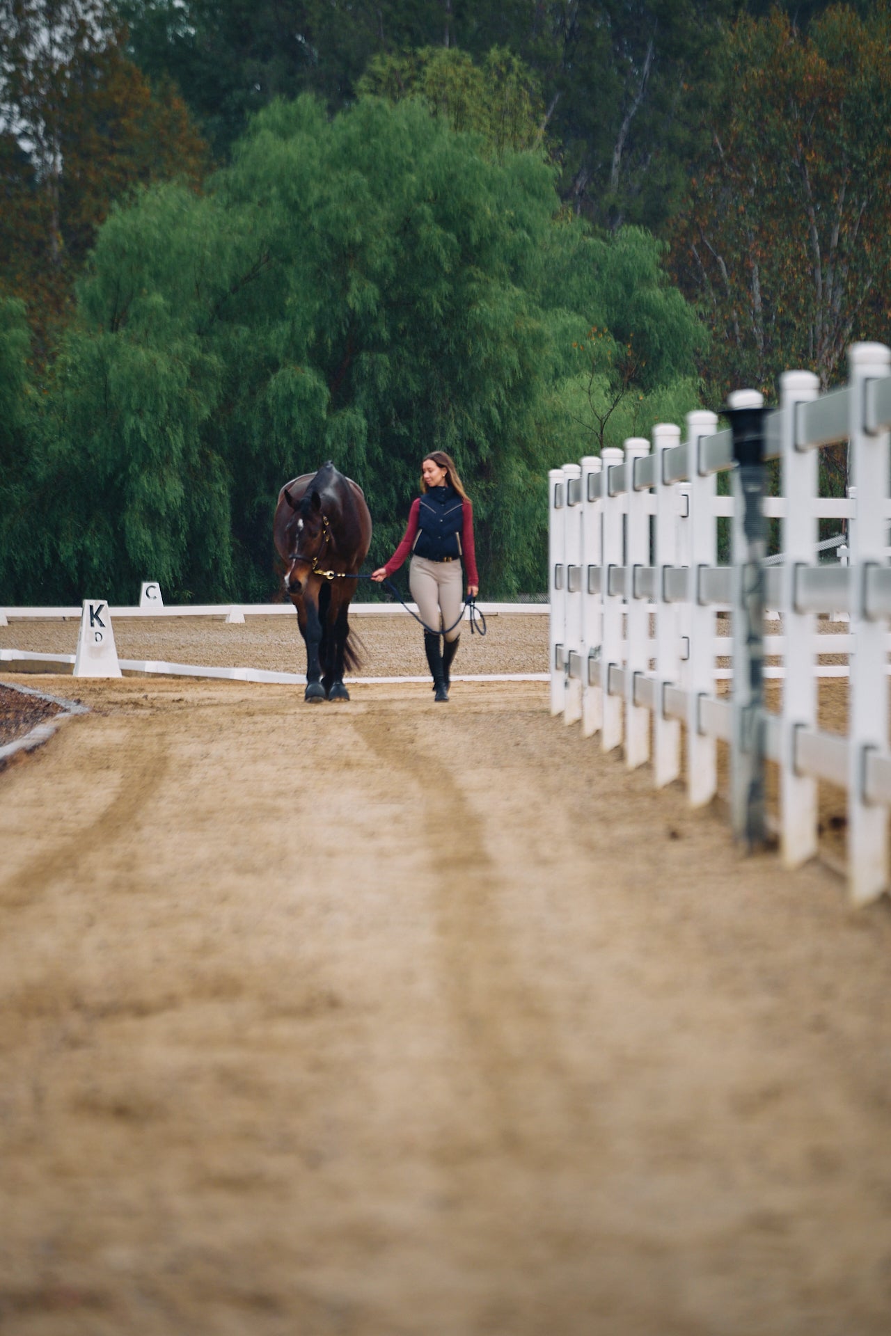 Mia | Water-Resistant Down Riding Vest | Navy