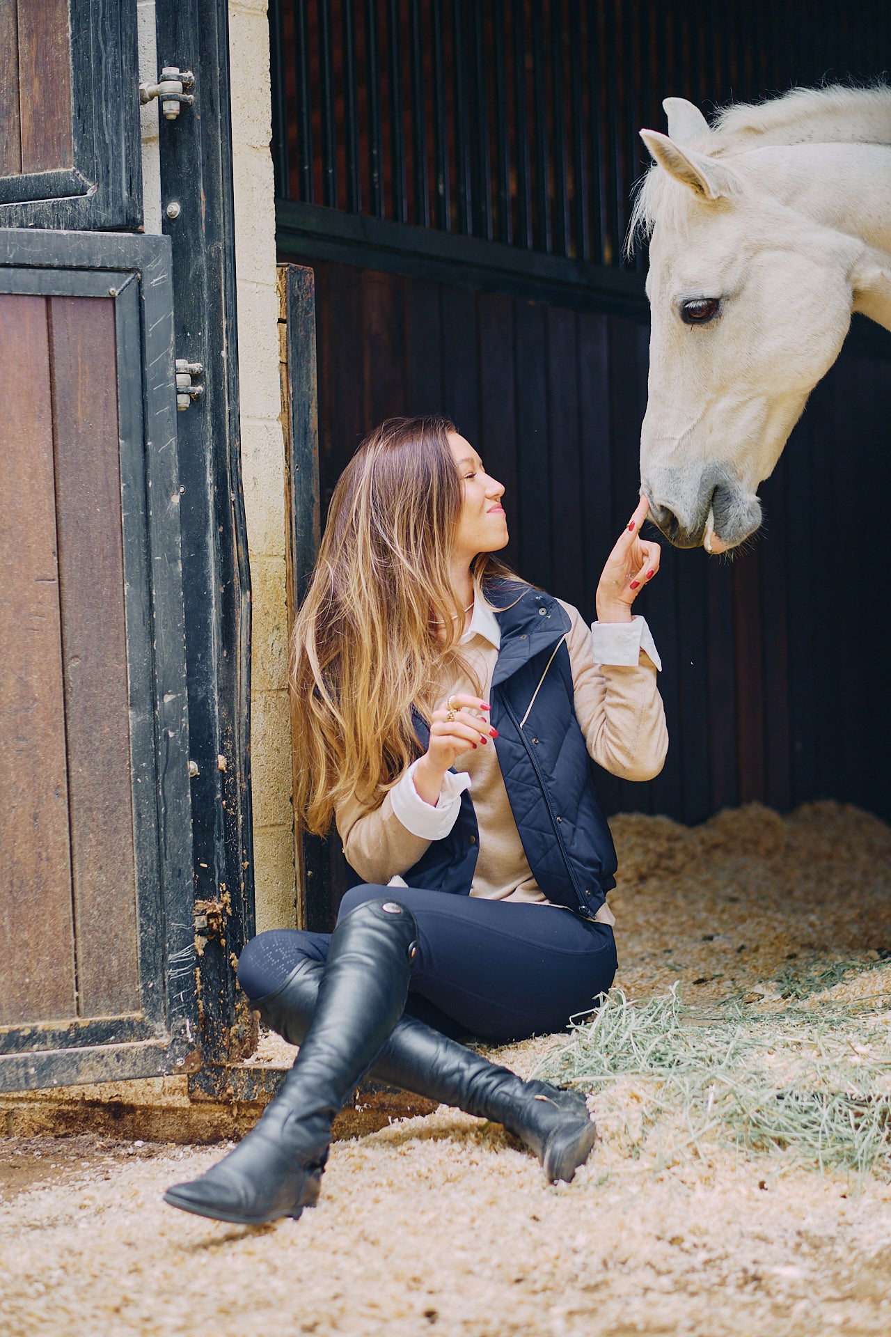 Mia | Water-Resistant Down Riding Vest | Navy