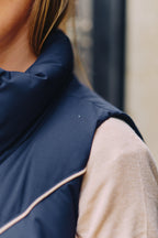 Mia | Water-Resistant Down Riding Vest | Navy