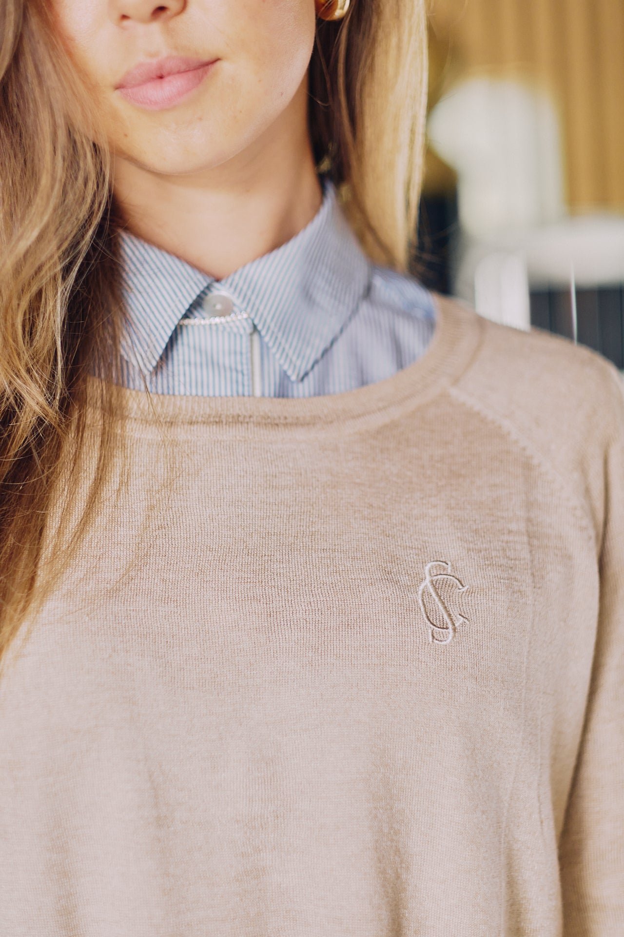 Theo | Lightweight Warm-Up Riding Sweater | Oat
