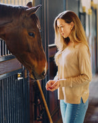 Theo | Lightweight Warm-Up Riding Sweater | Oat