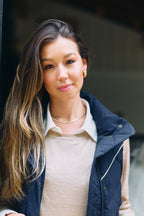 Mia | Water-Resistant Down Riding Vest | Navy